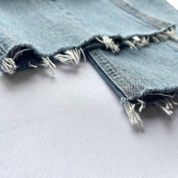 NWOT AGOLDE PIECED ANGLED JEANS IN MATRIX PATWORK DENIM - 27 - Picture 11 of 15